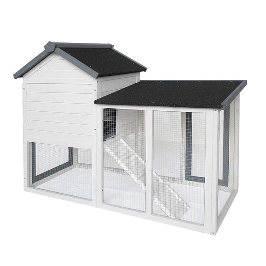 SZCY LLC 48''L Rabbit Hutch Indoor Outdoor Bunny Cage Rabbit Hutch Wood House Pet Cage for Small Animals